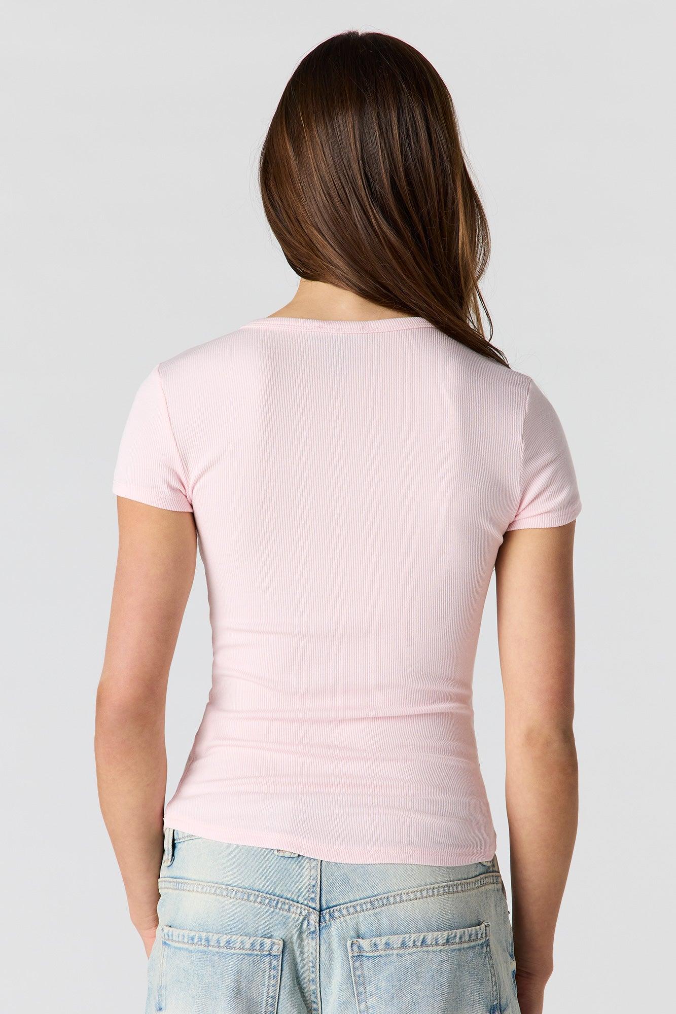Classic Ribbed T-Shirt Female Product Image