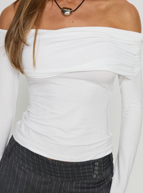 Sedonia Gathered Wrap Top White Product Image