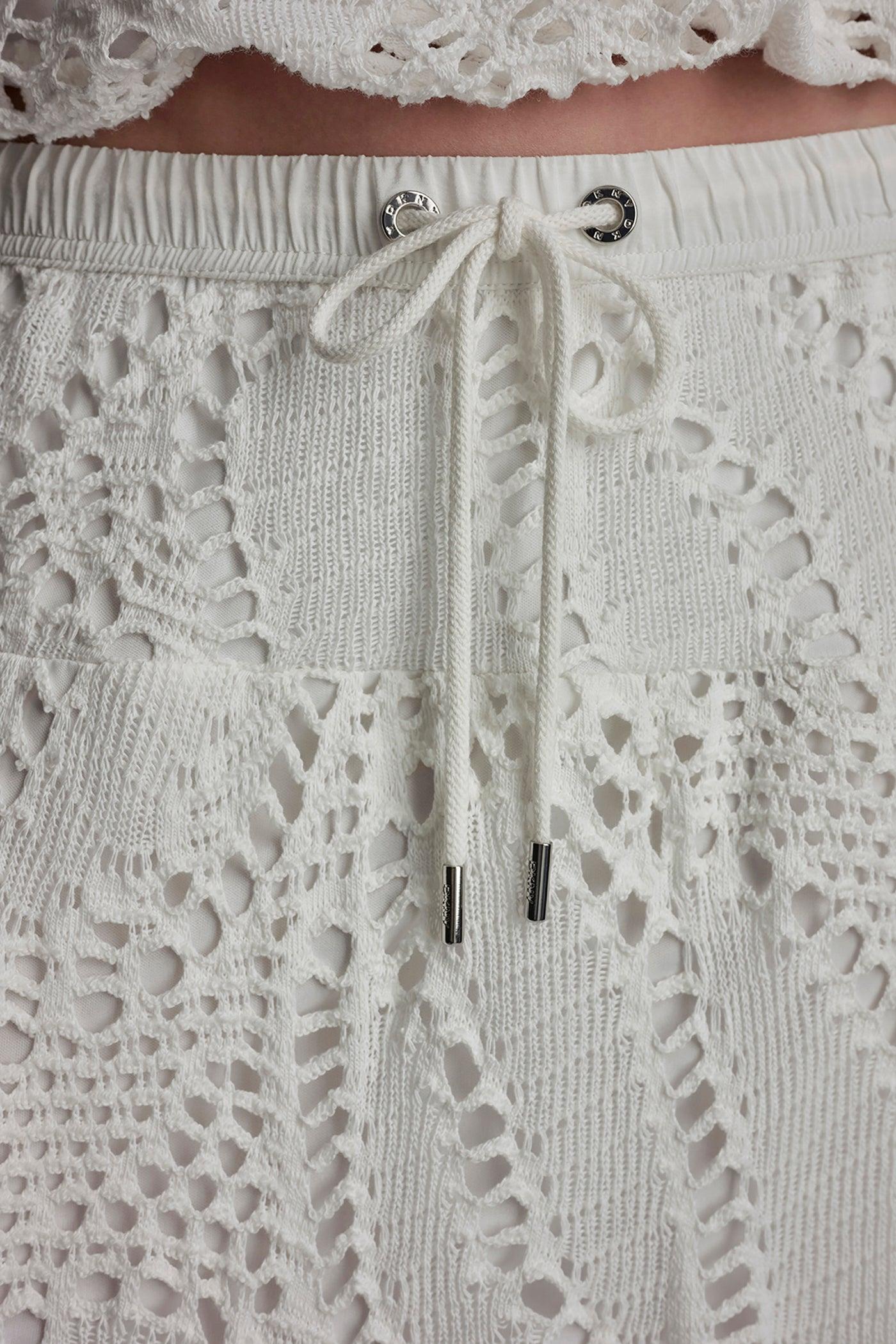 CROCHET LEAF MIDI SKIRT Product Image
