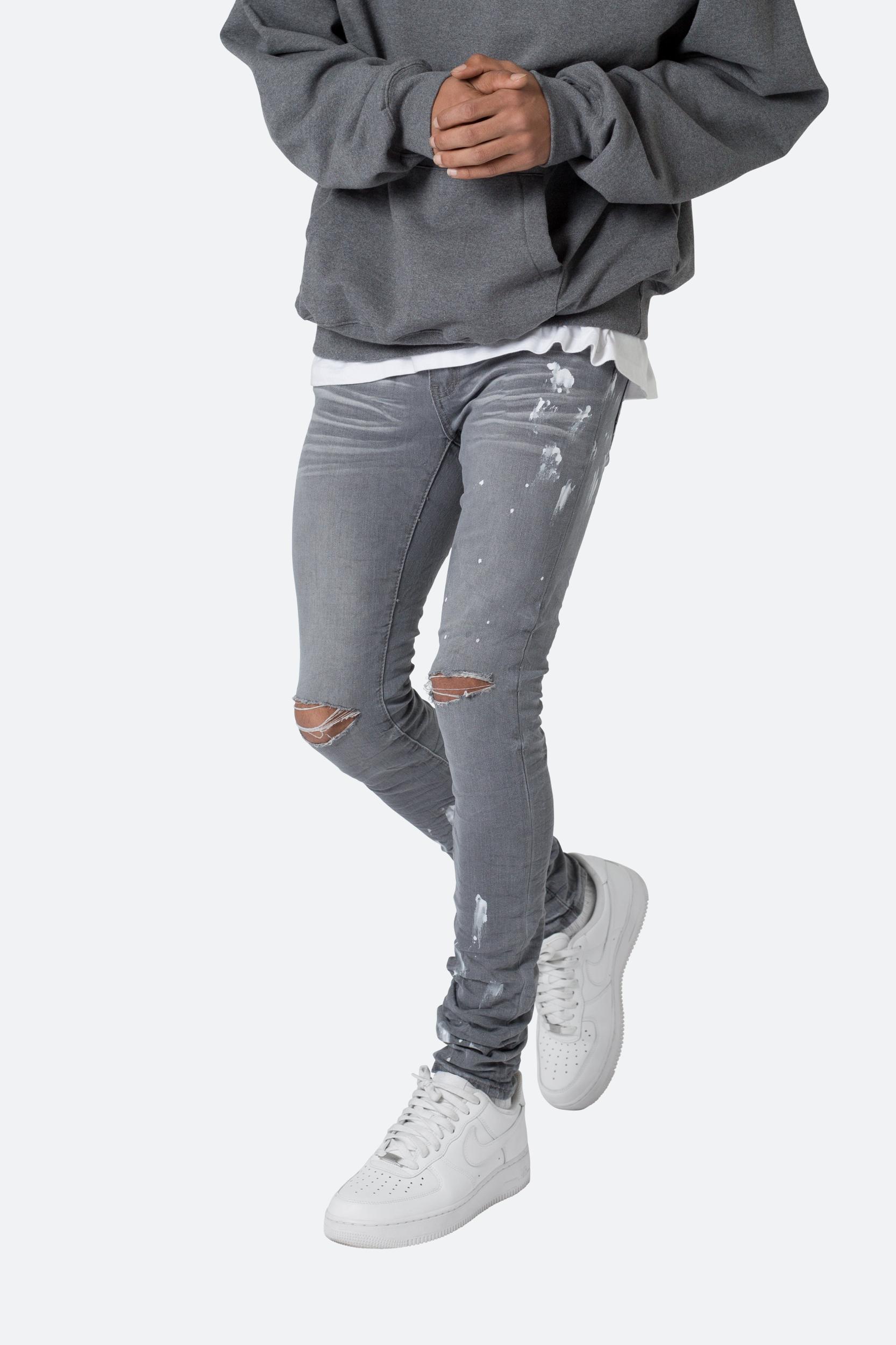X504 Stretch Skinny Denim - Grey Product Image