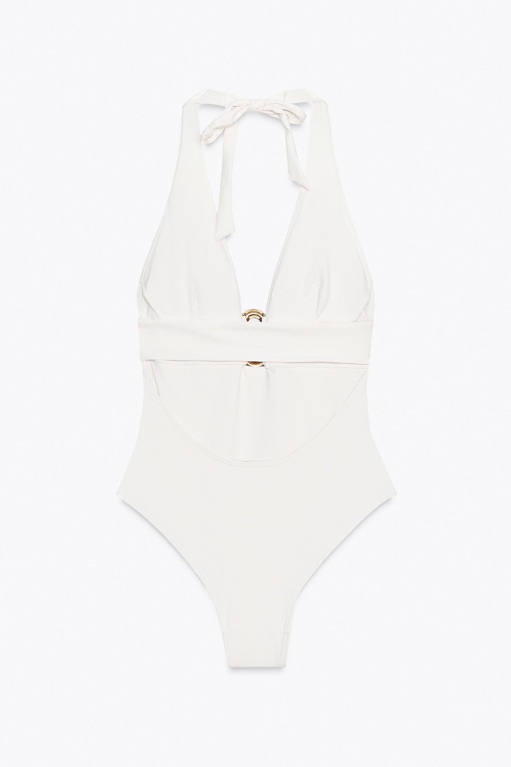 HALTER SWIMSUIT WITH METAL DETAIL Product Image