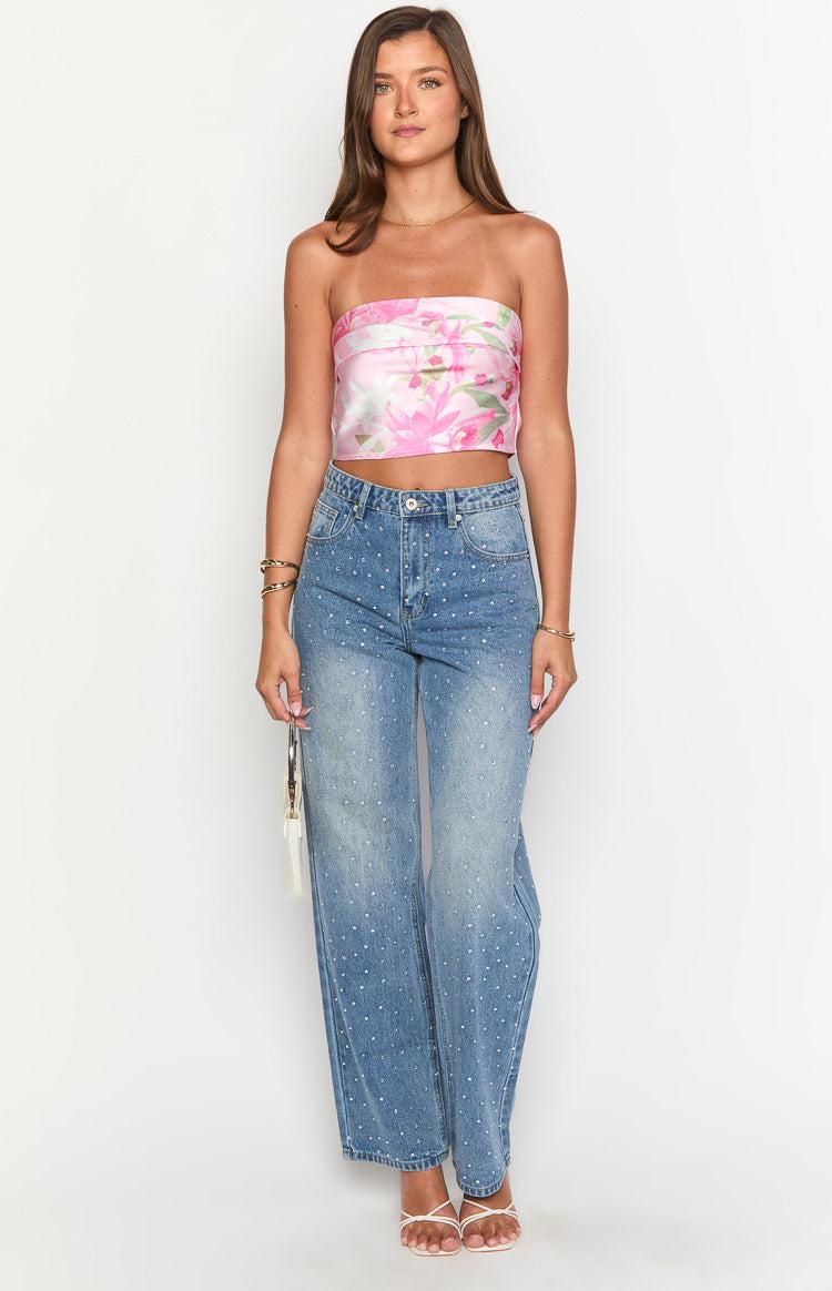 Genevieve Pink Floral Print Top Baby Product Image