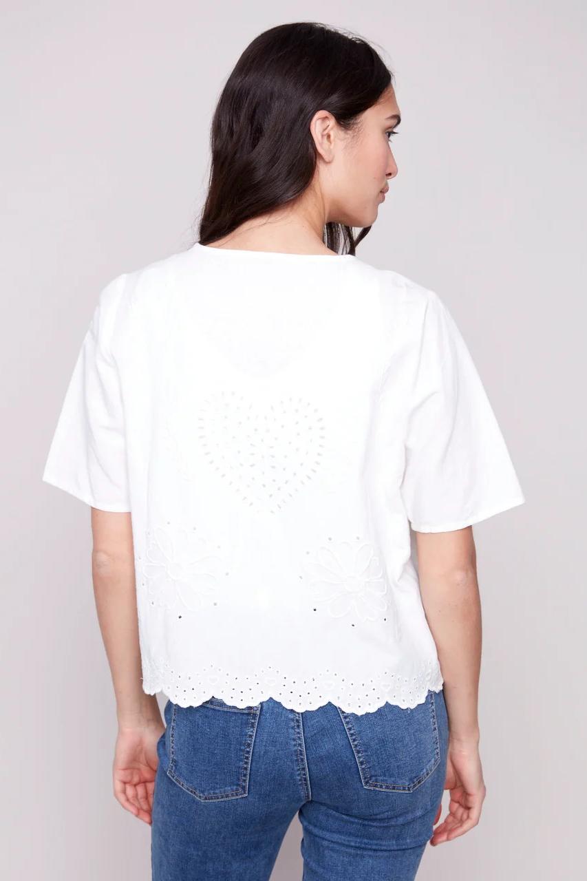 Eyelet Embroidery Blouse Product Image