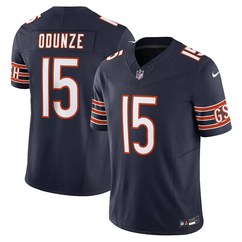 Men's Nike Rome Odunze Navy Chicago Bears Vapor F.U.S.E. Limited Jersey,  Product Image