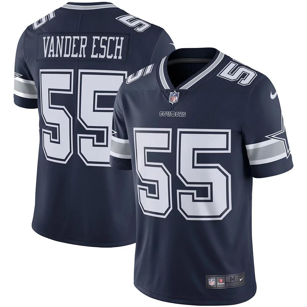 Men's Nike Leighton Vander Esch Navy Dallas Cowboys Vapor Limited Player Jersey, Size: XL, Blue Product Image