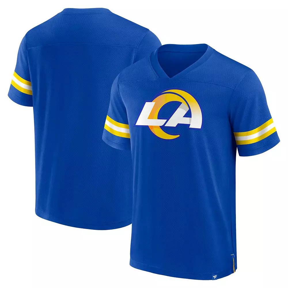 Men's Fanatics Branded Royal Los Angeles Rams Jersey Tackle V-Neck T-Shirt,  Product Image