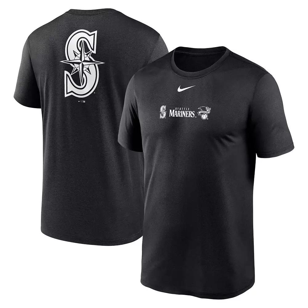Men's Nike Black Seattle Mariners Fashion Over Shoulder Logo Legend T-Shirt,  Product Image