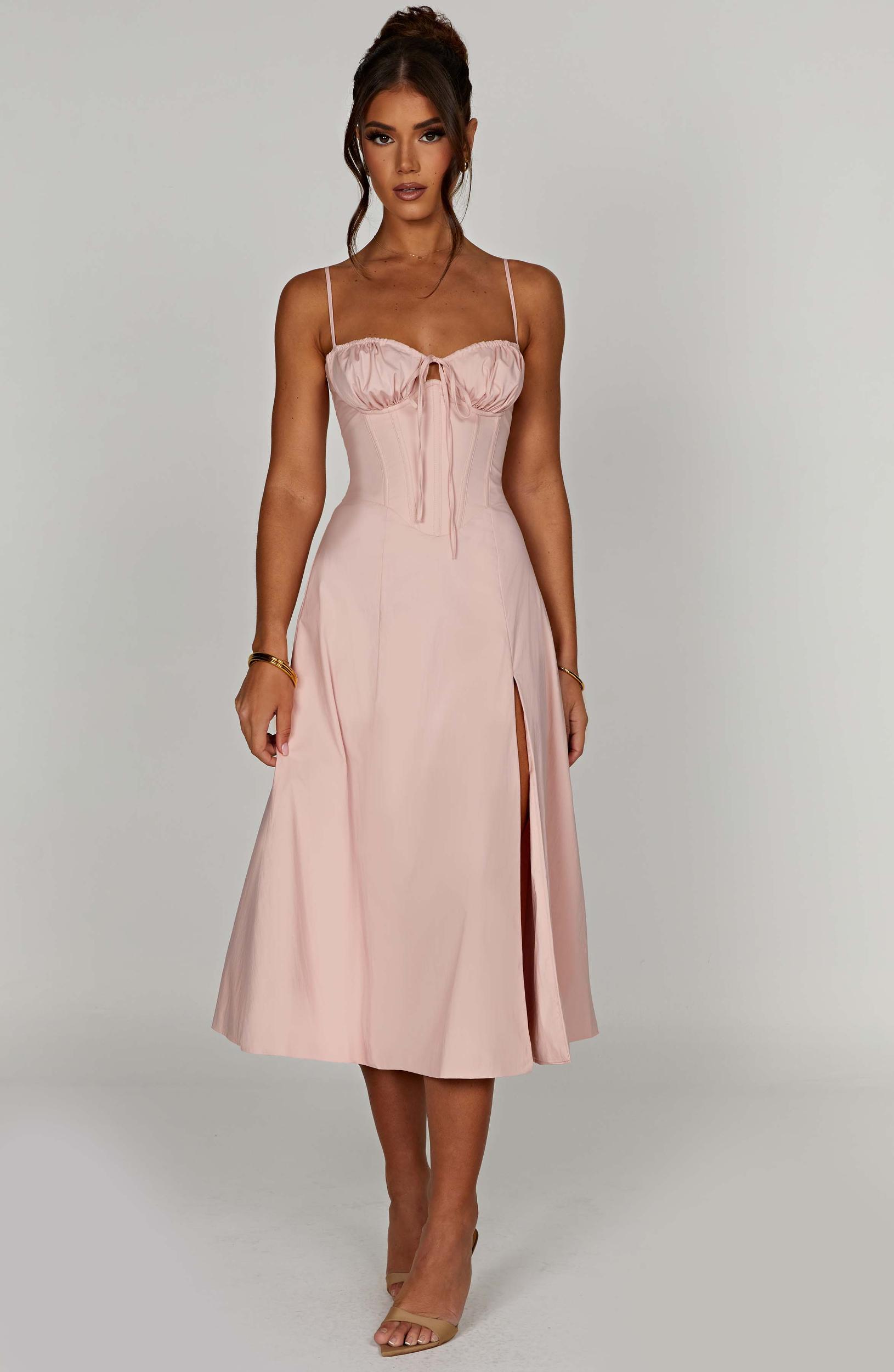 Deanna Midi Dress - Blush Product Image
