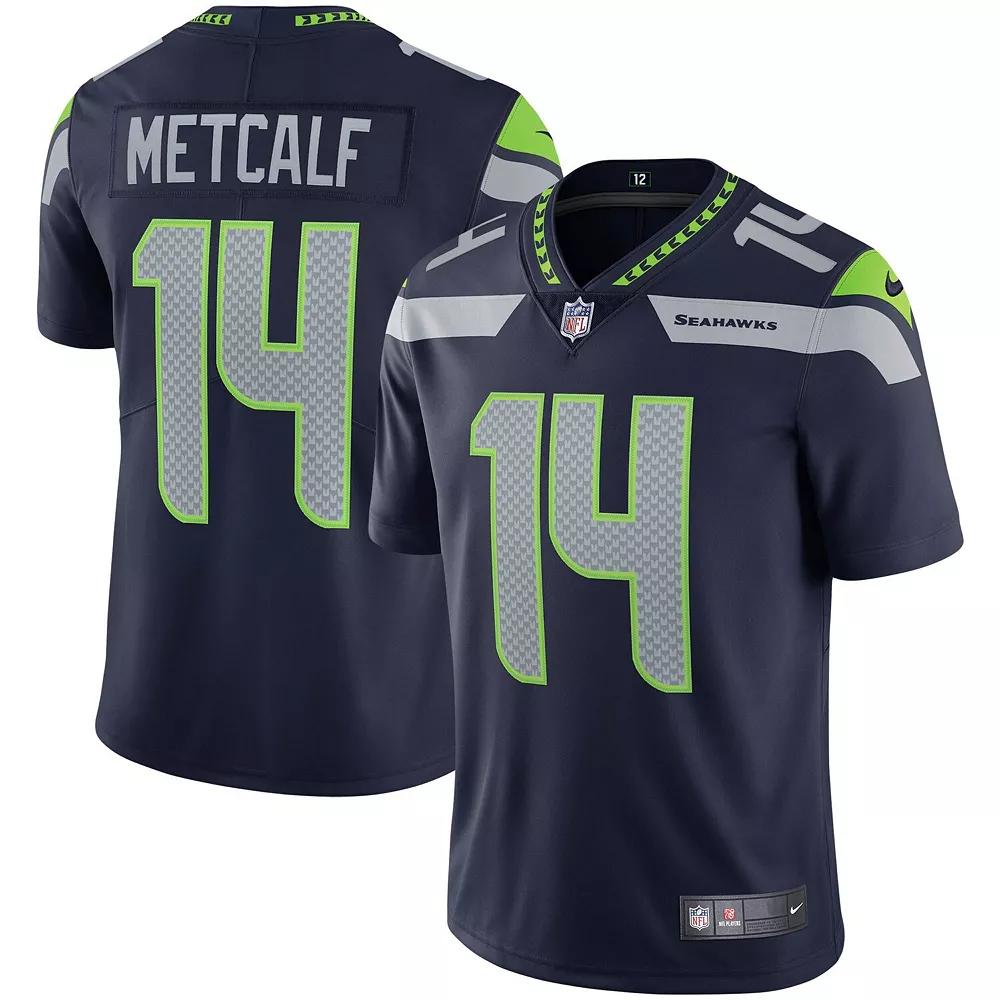 Men's Nike DK Metcalf College Navy Seattle Seahawks Vapor Limited Jersey, Size: Small, Blue Product Image
