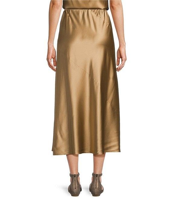 Eileen Fisher Coordinating Stretch Silk Charmeuse Full Skirt Product Image