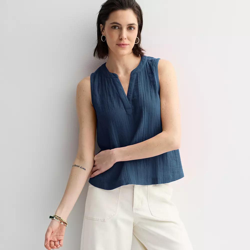 Women's Sonoma Goods For Life® Easy Soft Gauze Tank Top,  Product Image