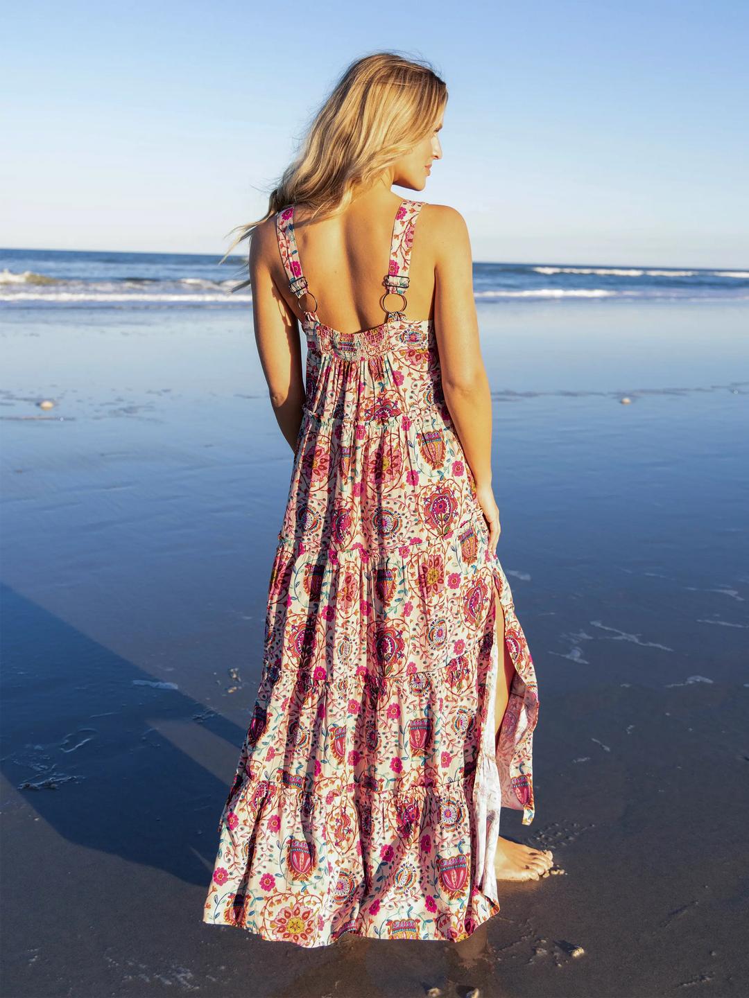 Kate Maxi Dress - Pink Folk Floral Product Image