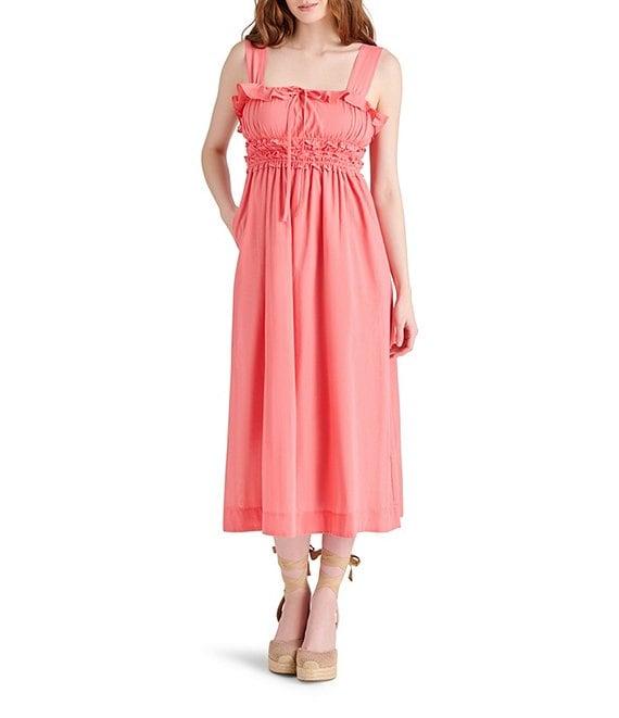 Steve Madden Daria Square Neck Sleeveless Midi Dress Product Image