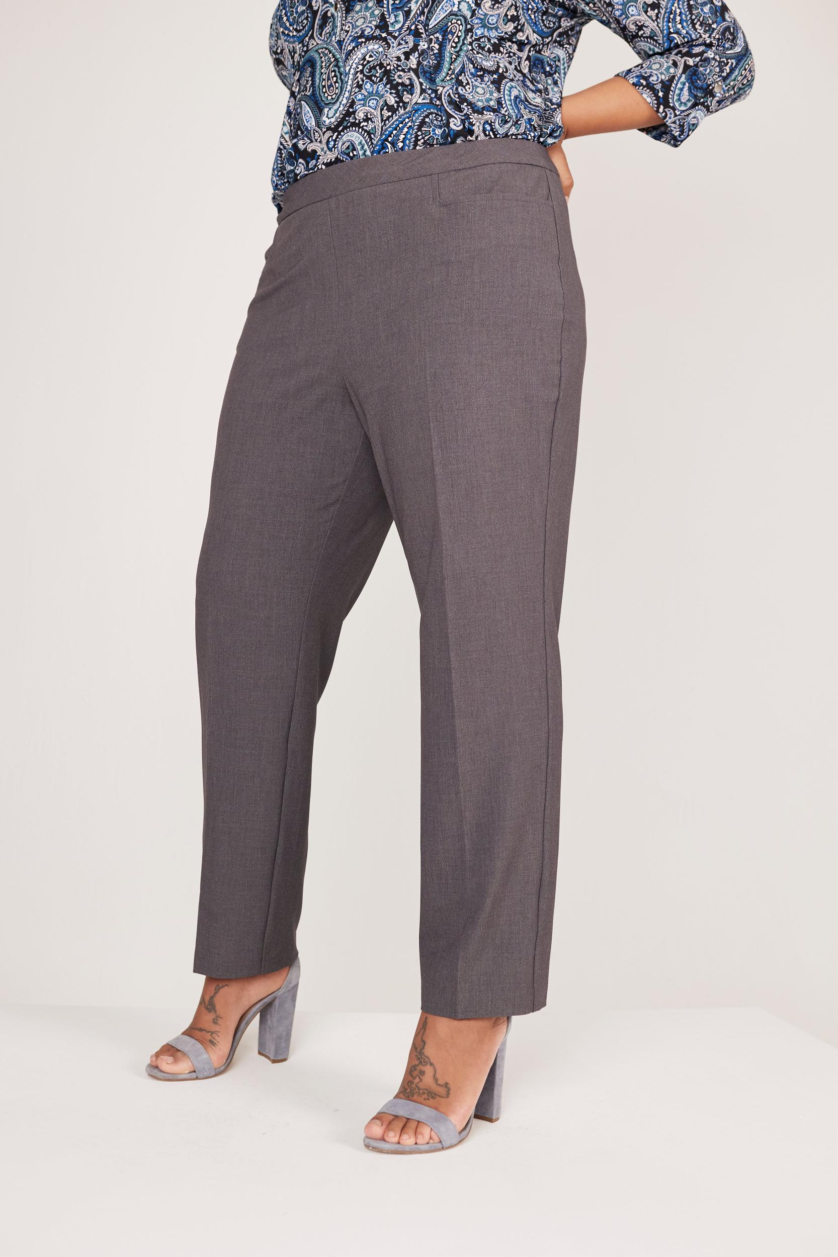 Roz & Ali™ Pull On Tummy Control Pants With L Pockets, Tall Length Plus Product Image