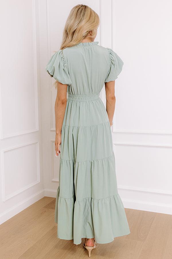 Simply Sweet Maxi Dress in Sage Product Image
