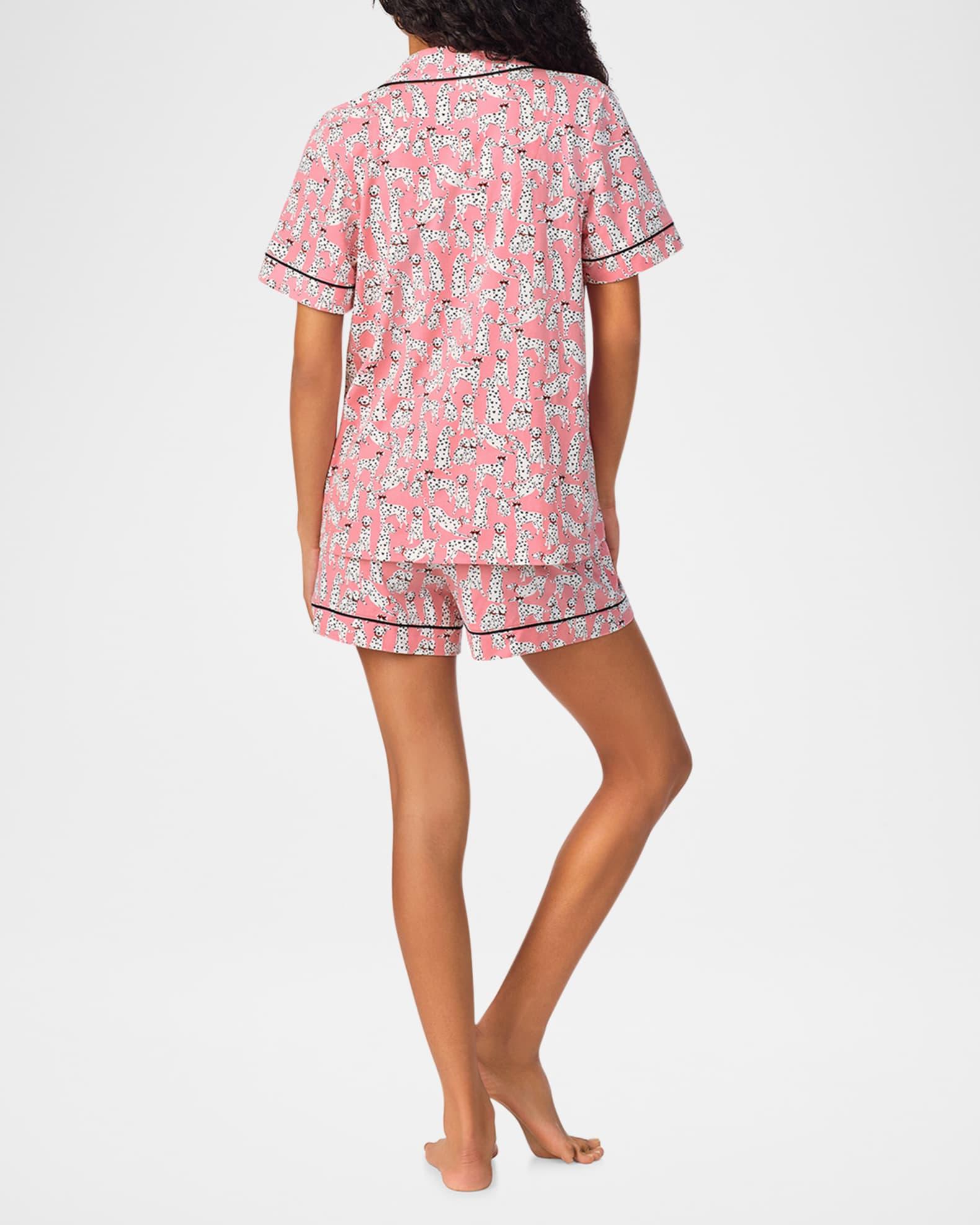 Printed Organic Cotton Jersey Shorty Pajama Set Product Image