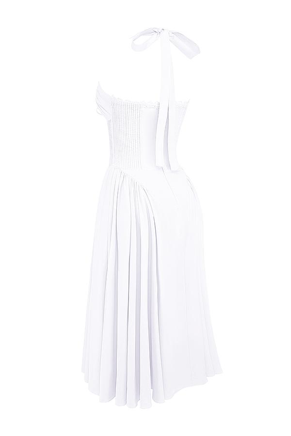 Adabella  white cotton halter sundress Product Image