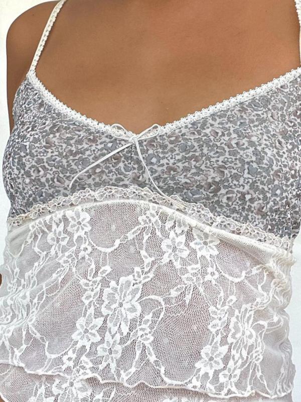 Lace Splice Cami Top Product Image