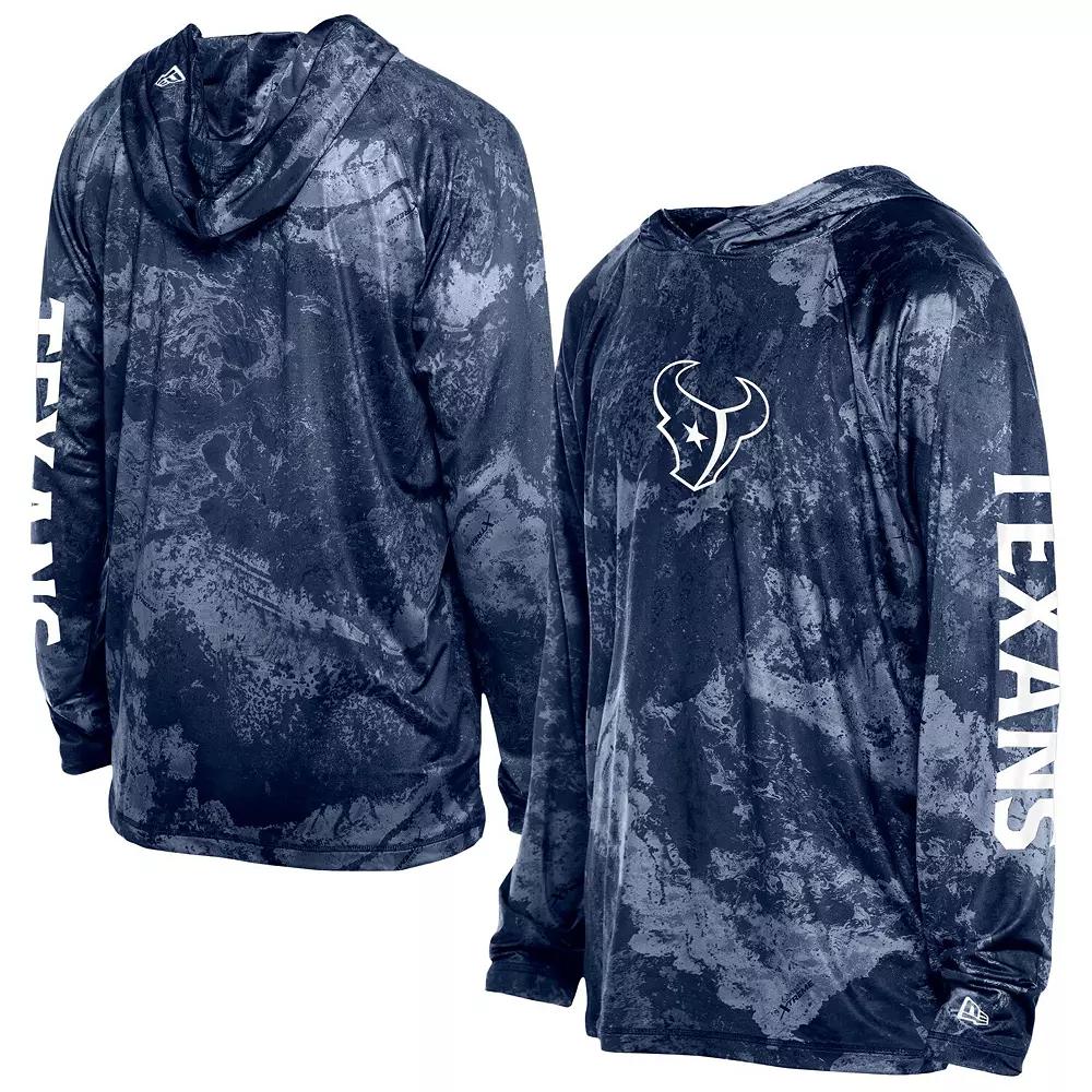 Men's New Era Navy Houston Texans RealTree Xtreme Camo Raglan Long Sleeve Hooded Top,  Product Image