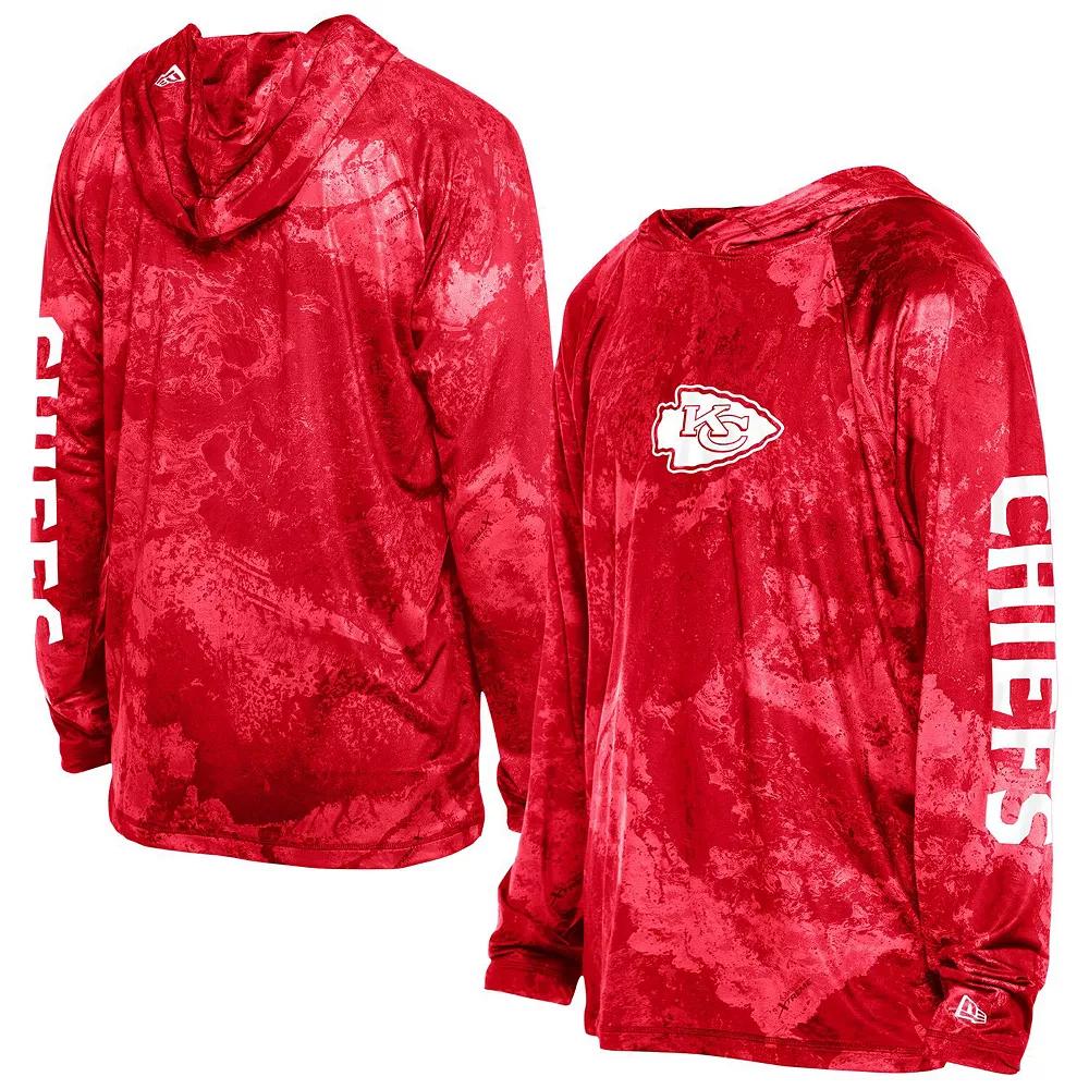 Men's New Era  Red Kansas City Chiefs RealTree Xtreme Camo Raglan Long Sleeve Hooded Top, Size: XL Product Image