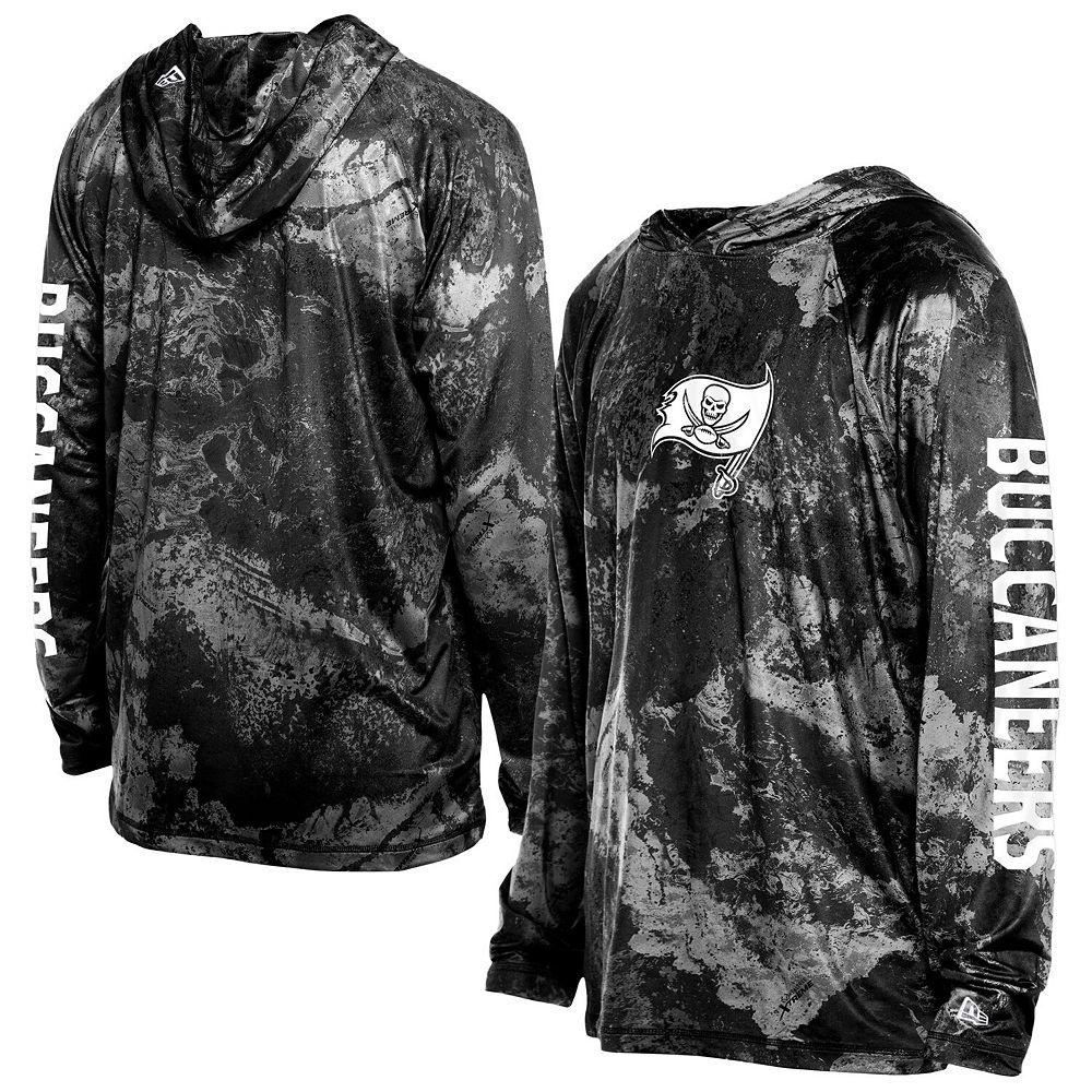 Men's New Era  Black Tampa Bay Buccaneers RealTree Xtreme Camo Raglan Long Sleeve Hooded Top, Size: Large Product Image