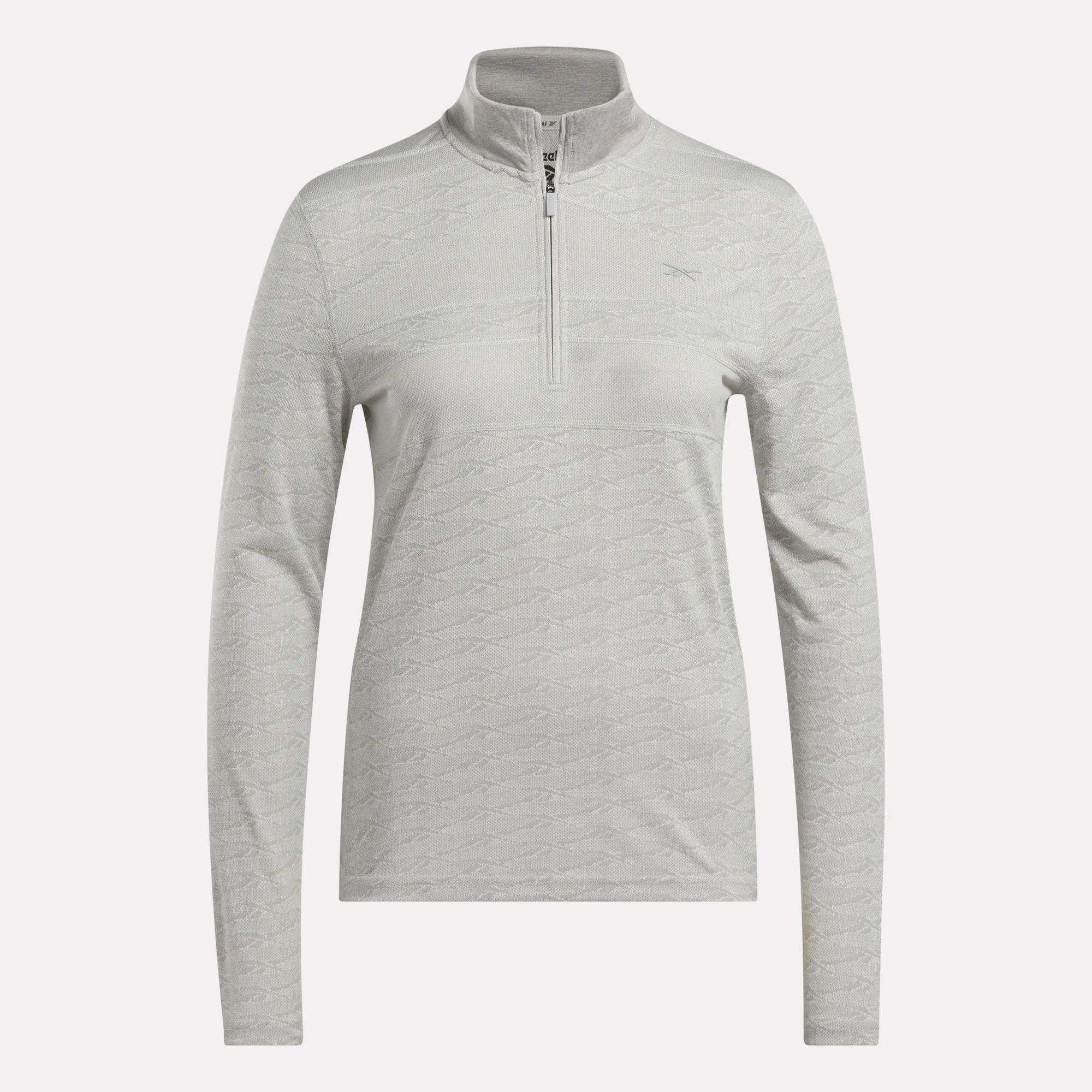 Women's Long Sleeve Engineered Vector Jacquard 1/4 Zip Golf Pullover Top Female Product Image
