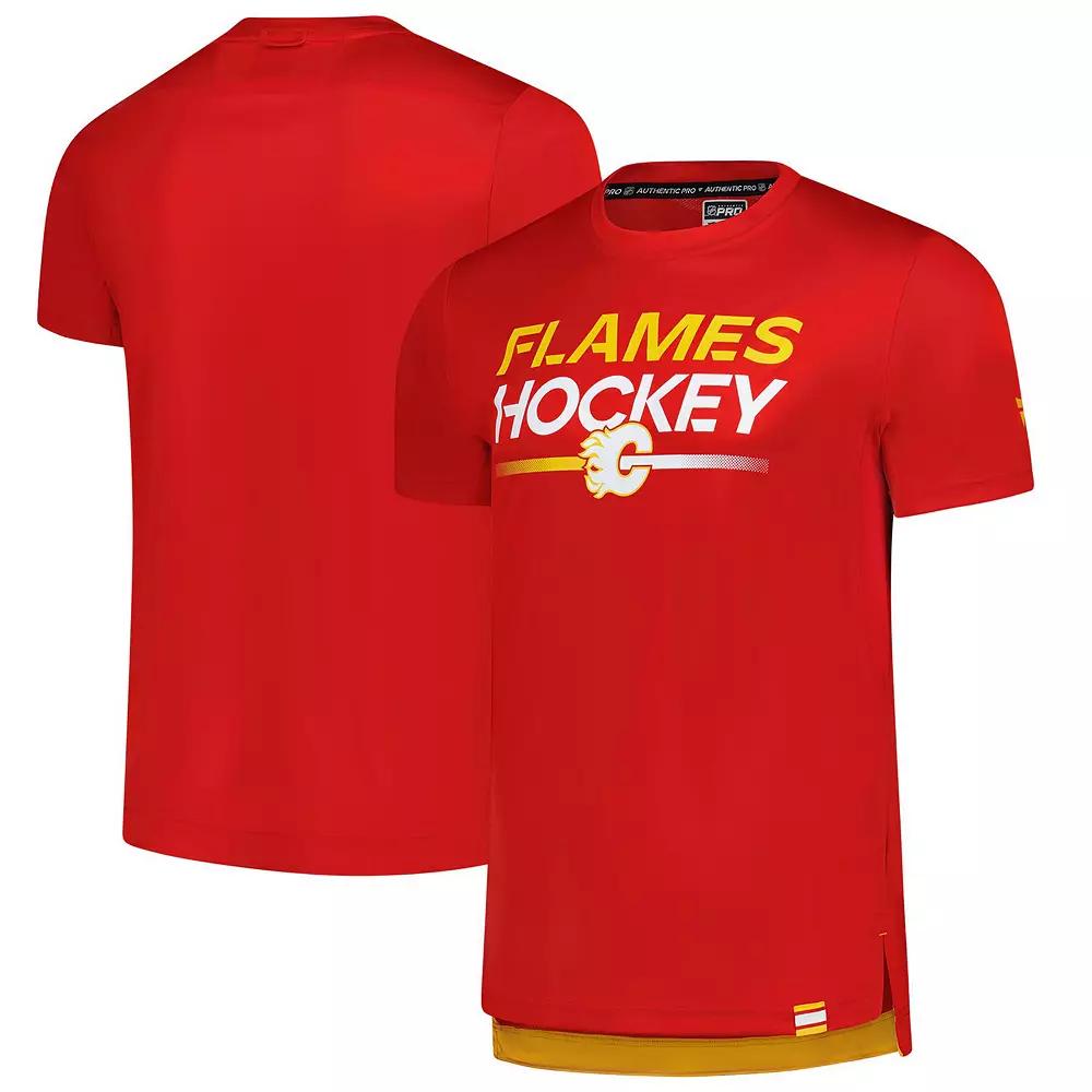 Men's Fanatics Red Calgary Flames Tech T-Shirt,  Product Image