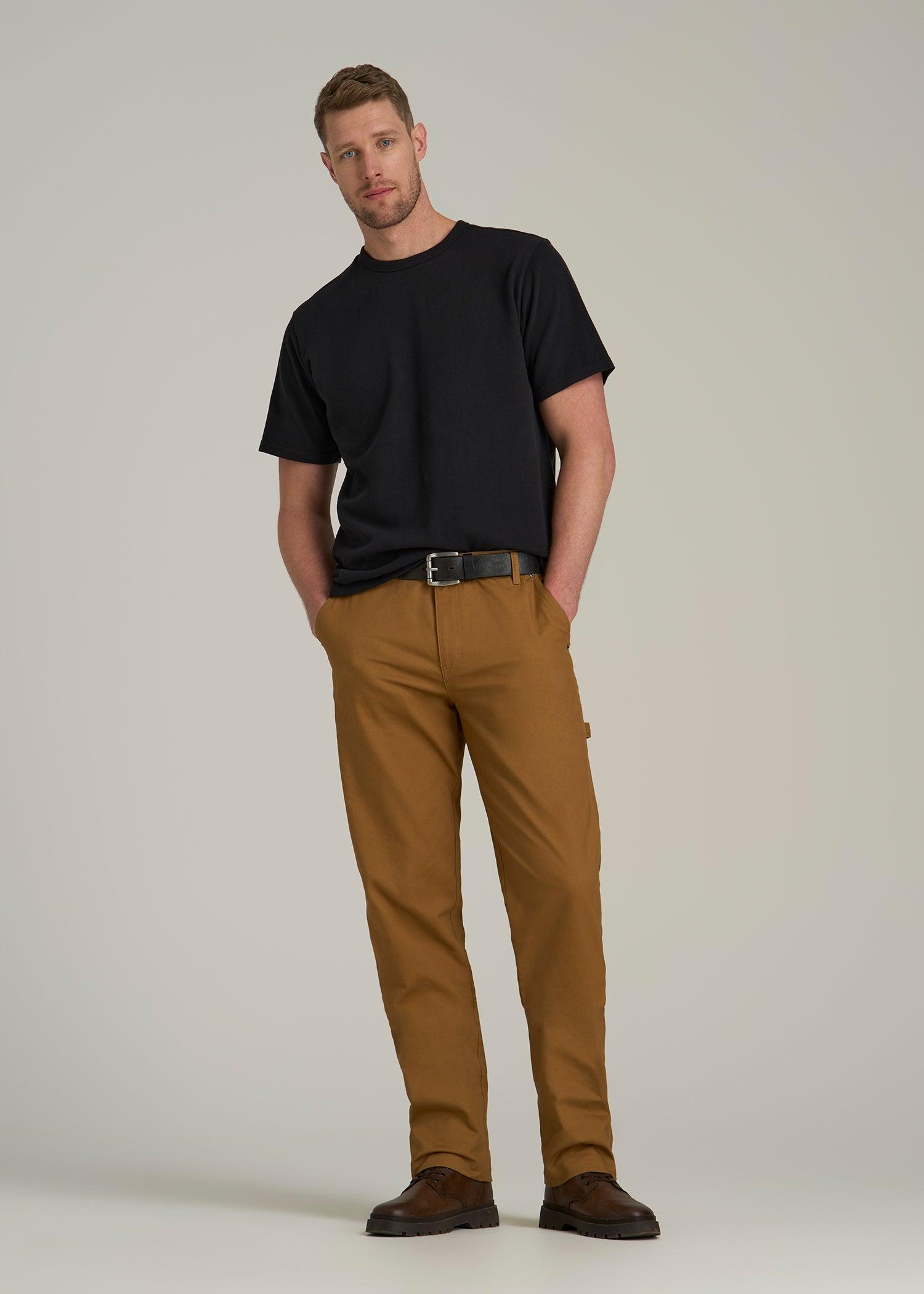 LJ&S Heavyweight Relaxed Fit Tee for Tall Men in Vintage Black Male Product Image