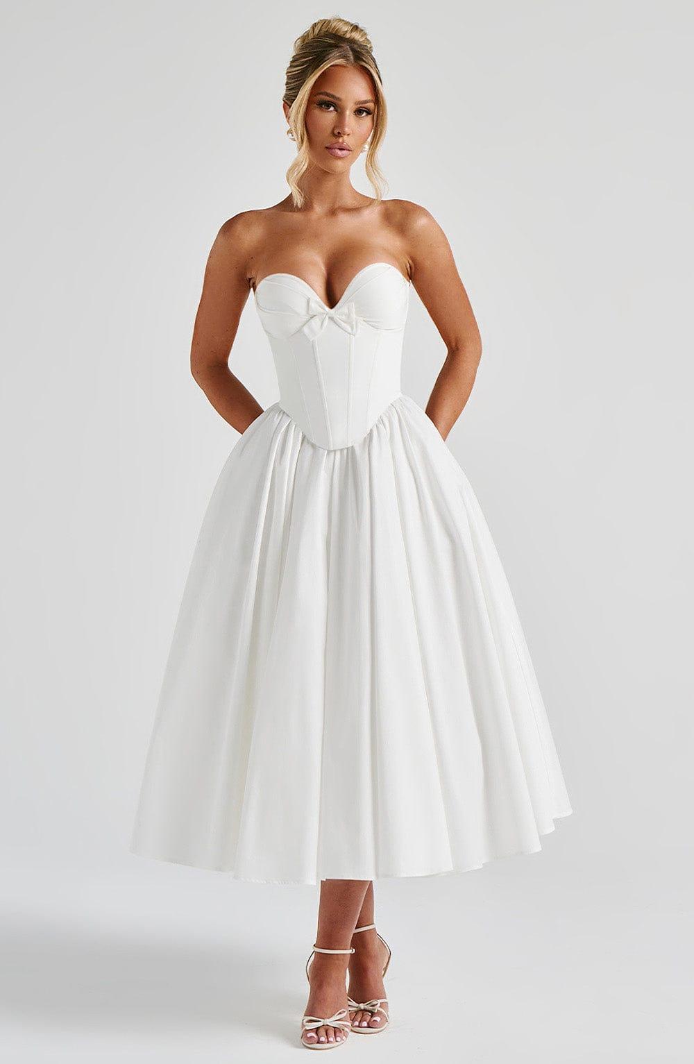 Prim Midi Dress - Ivory Product Image