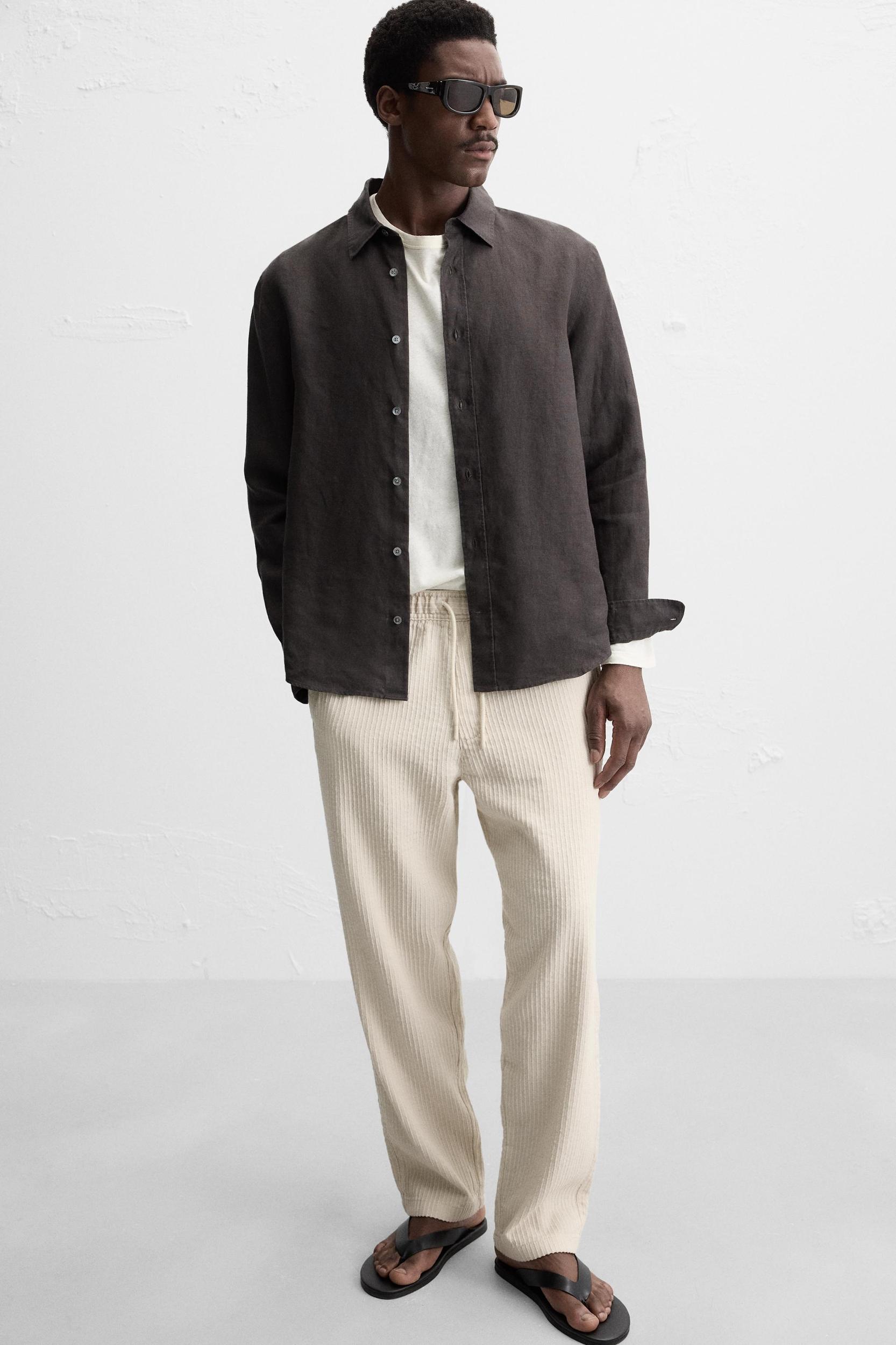 STRIPED JACQUARD PANTS Product Image