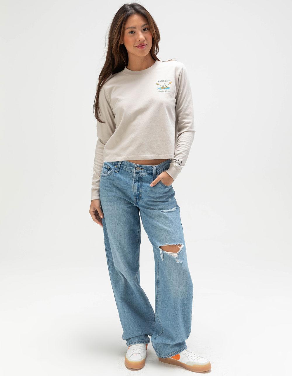 PARKS PROJECT x Dr. Seuss Crater Lake Womens Boxy Long Sleeve Tee - CREAM Product Image