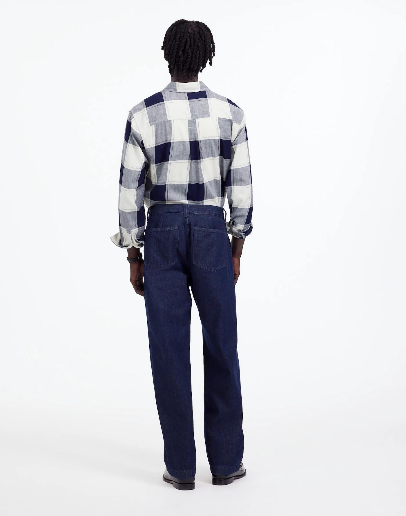 Pleated Denim Pants in Northbrook Wash Product Image