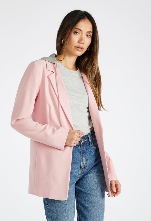 JustFab Margaux Platform Loafer Pump Womens Black/ White Size 8.5 Product Image