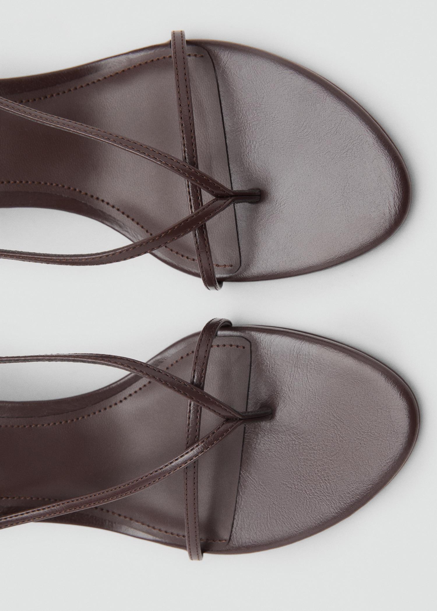 Heeled sandals with thin strap - Women | MANGO USA Product Image