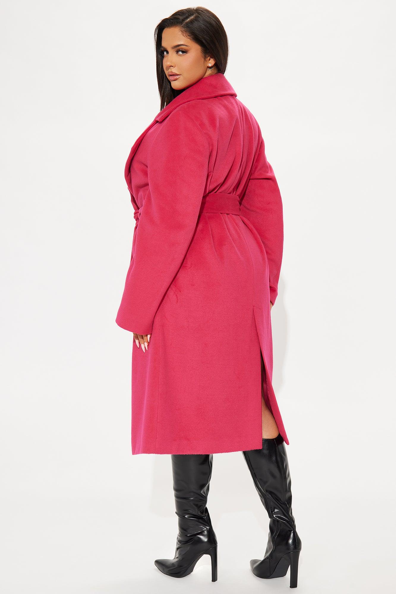 Camile Trench Coat - Fuchsia Product Image