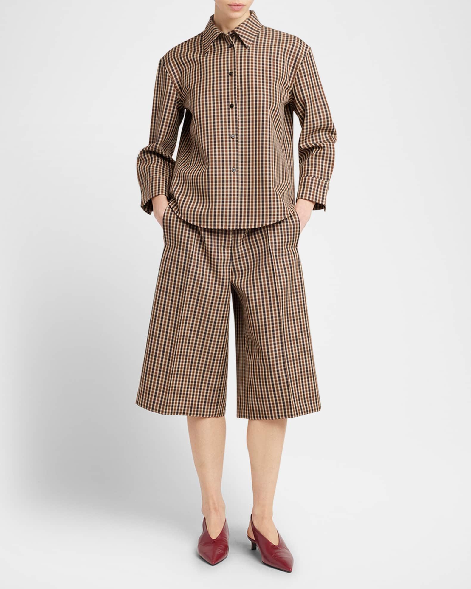 Check Straight-Leg Bermuda Shorts Product Image