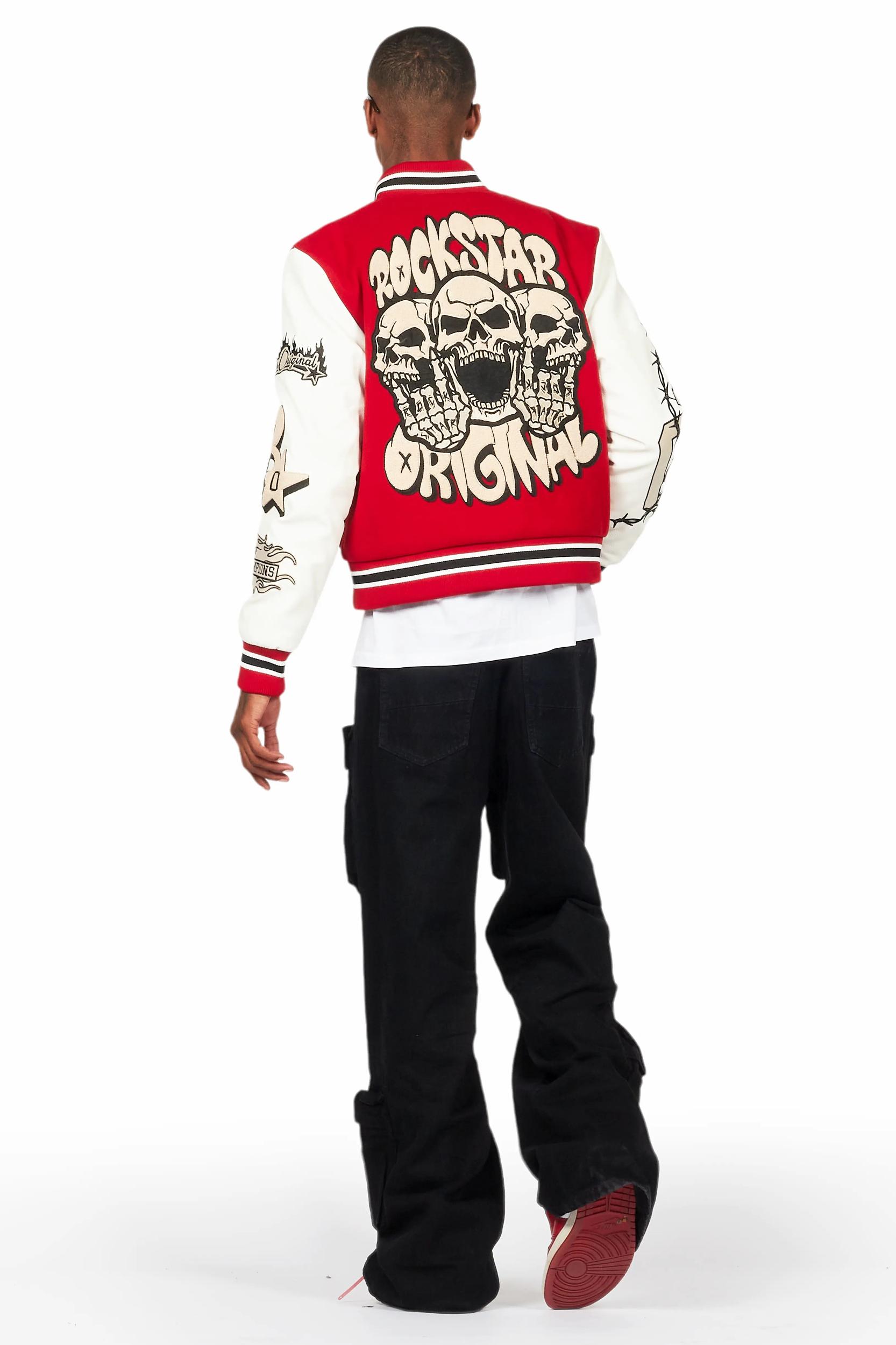Rune Red Varsity Jacket Male Product Image