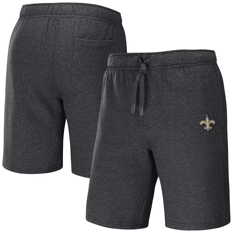 Men's NFL x Darius Rucker Collection by Fanatics Heather Charcoal New Orleans Saints Logo Shorts,  Product Image