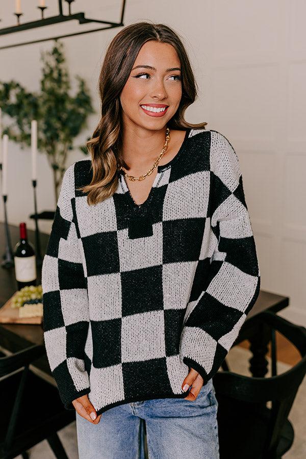 Bonfire Bliss Knit Sweater in White Product Image