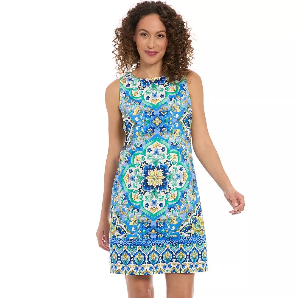 Women's London Times Sleeveless Shift Mini Dress,  Product Image