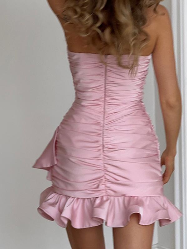 Sexy Pleated Mini Dress Product Image