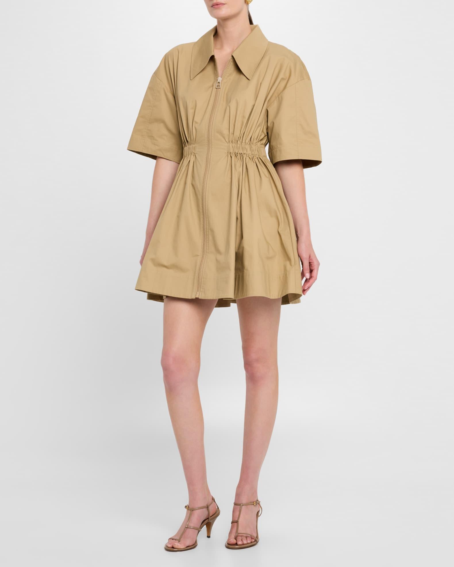 Evander Zip-Front Mini Dress Product Image