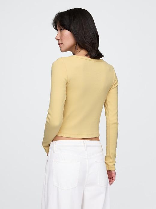 Heavyweight Rib Boatneck Crop T-Shirt Product Image