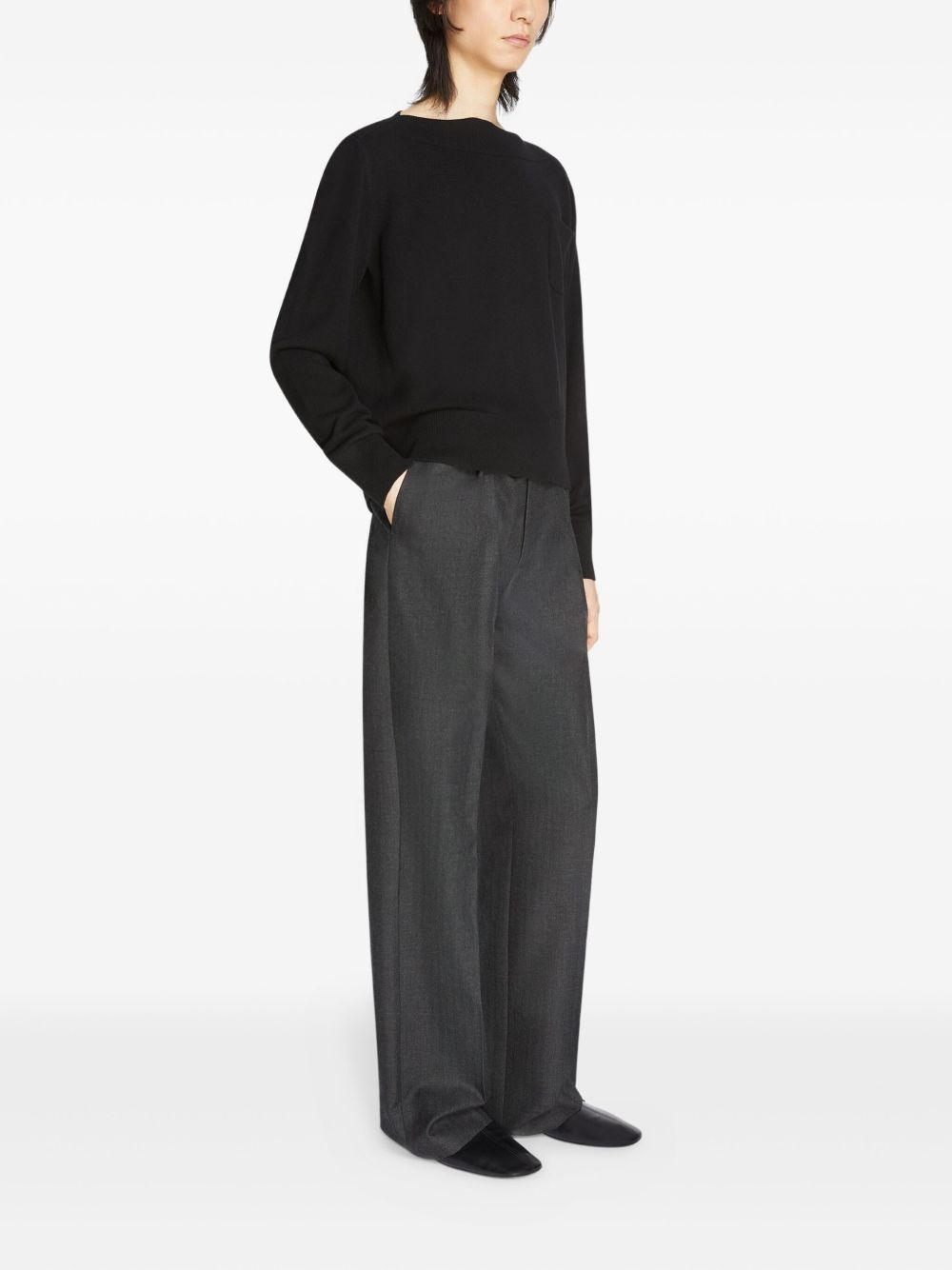 wool straight-leg trousers Product Image
