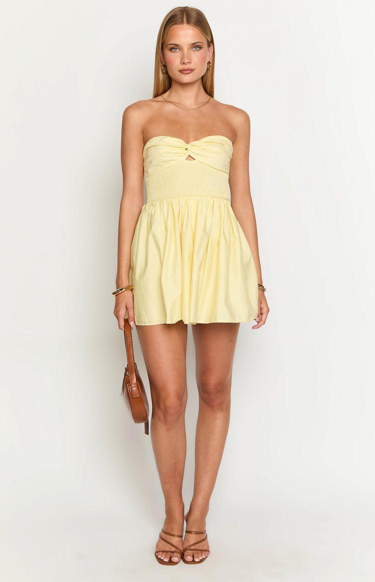 Matilda Yellow Mini Dress Girls Product Image