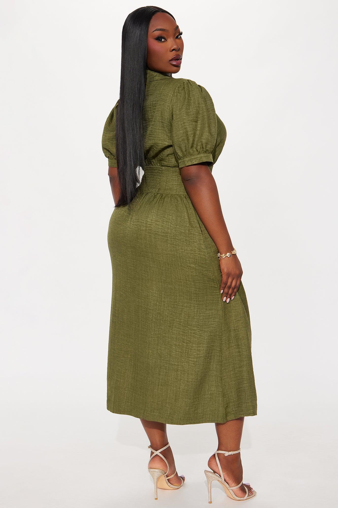 Tamara Airflow Maxi Dress - Olive Product Image
