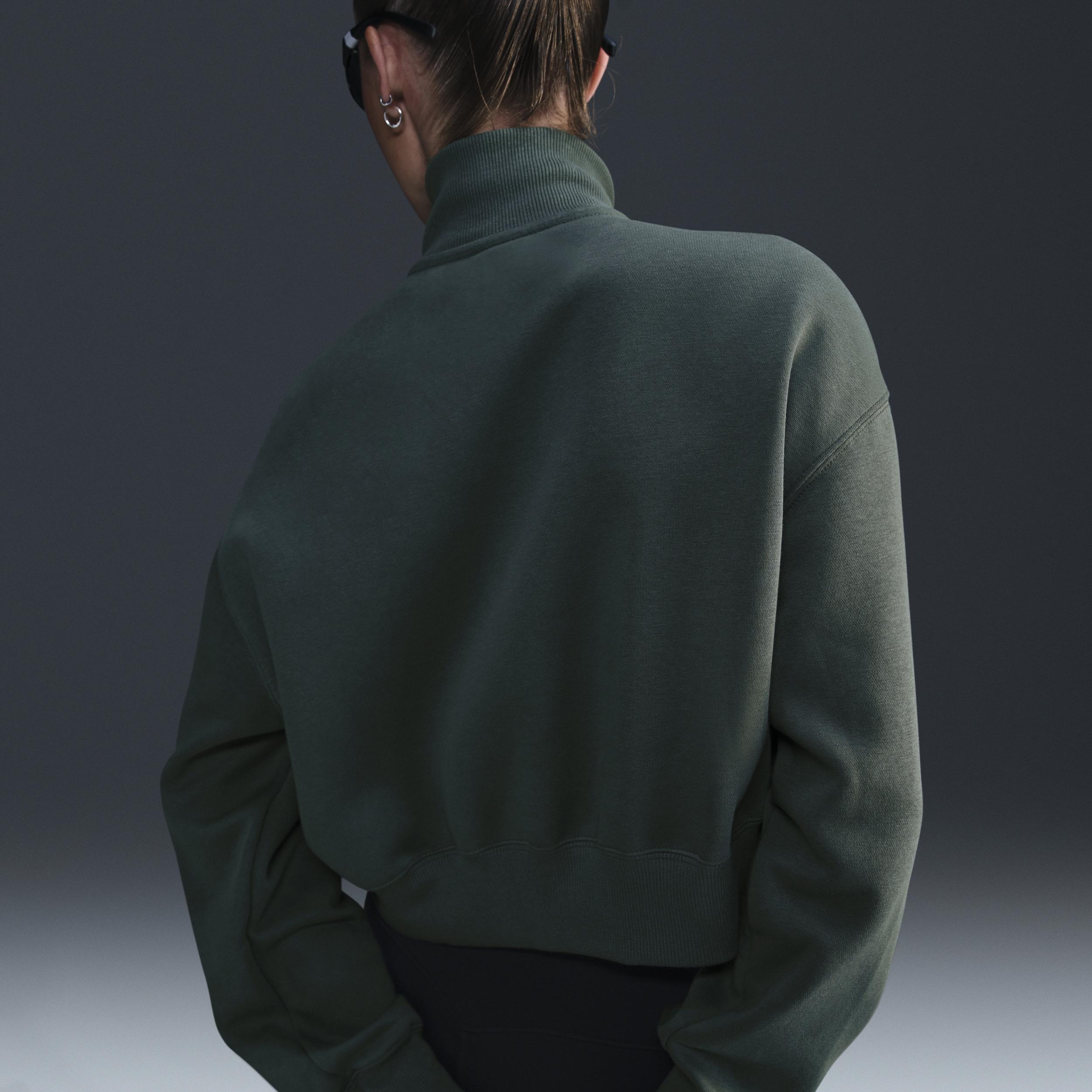 Womens Nike Sportswear Phoenix Fleece Oversized Half-Zip Crop Sweatshirt Product Image