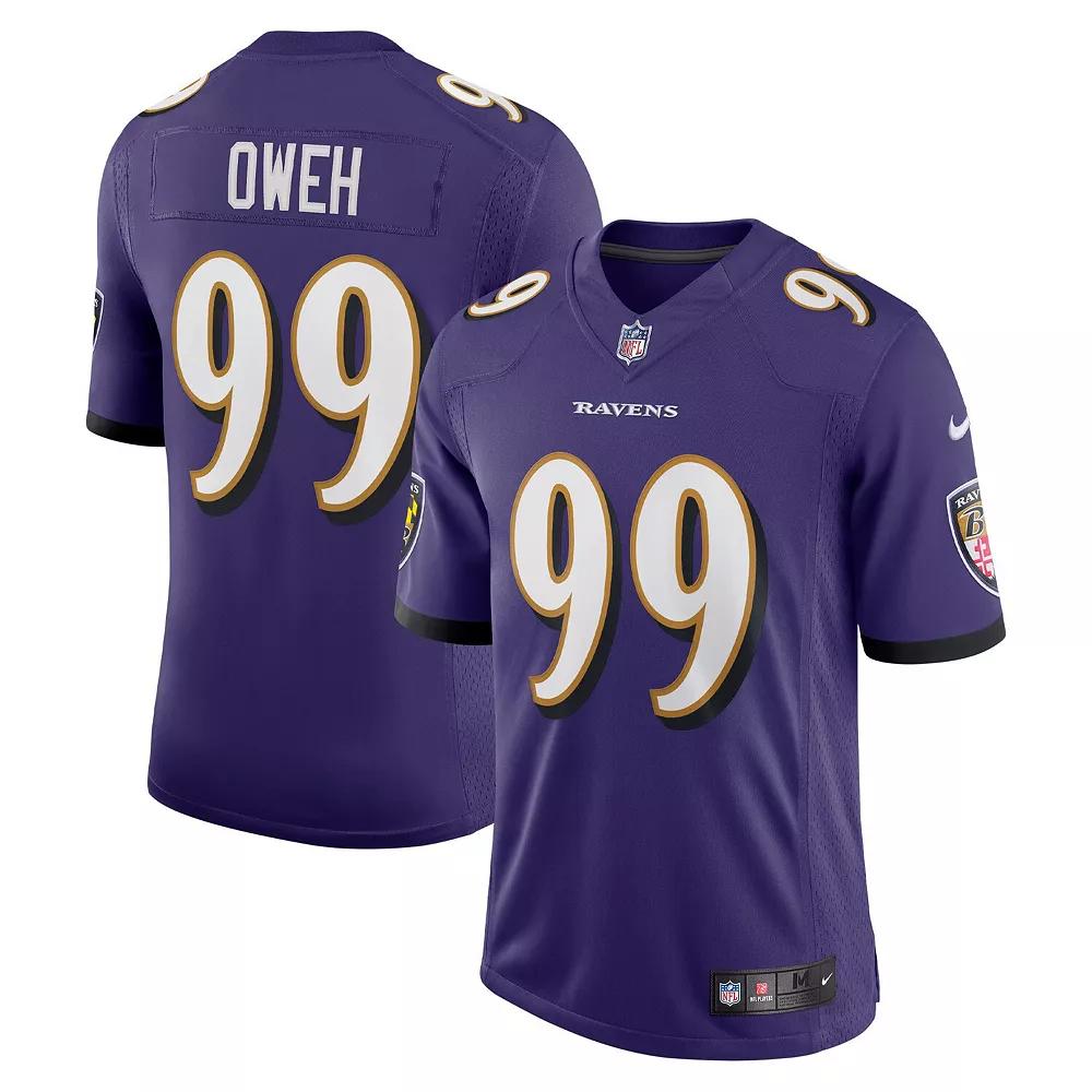 Men's Nike Odafe Oweh Purple Baltimore Ravens Vapor Limited Jersey,  Product Image