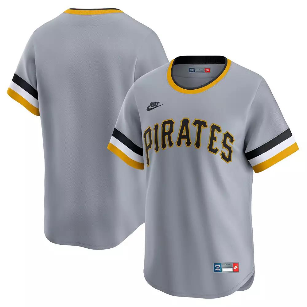 Men's Nike Gray Pittsburgh Pirates Cooperstown Collection Limited Jersey,  Product Image