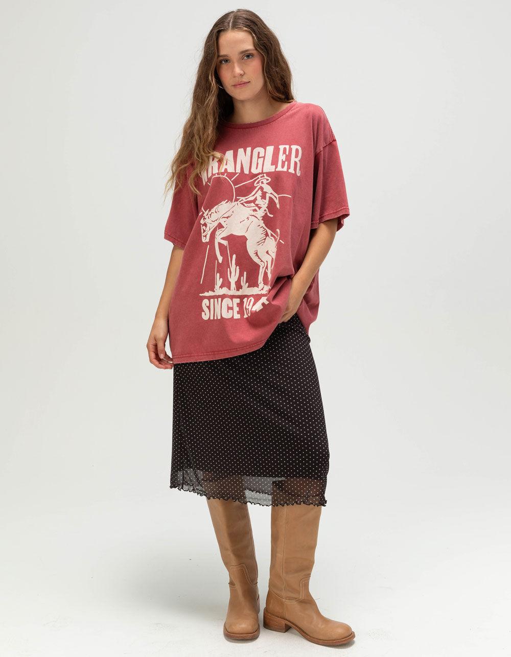 WRANGLER Since 1947 Womens Boyfriend Tee - RED Product Image